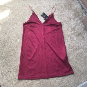 Red velvet dress